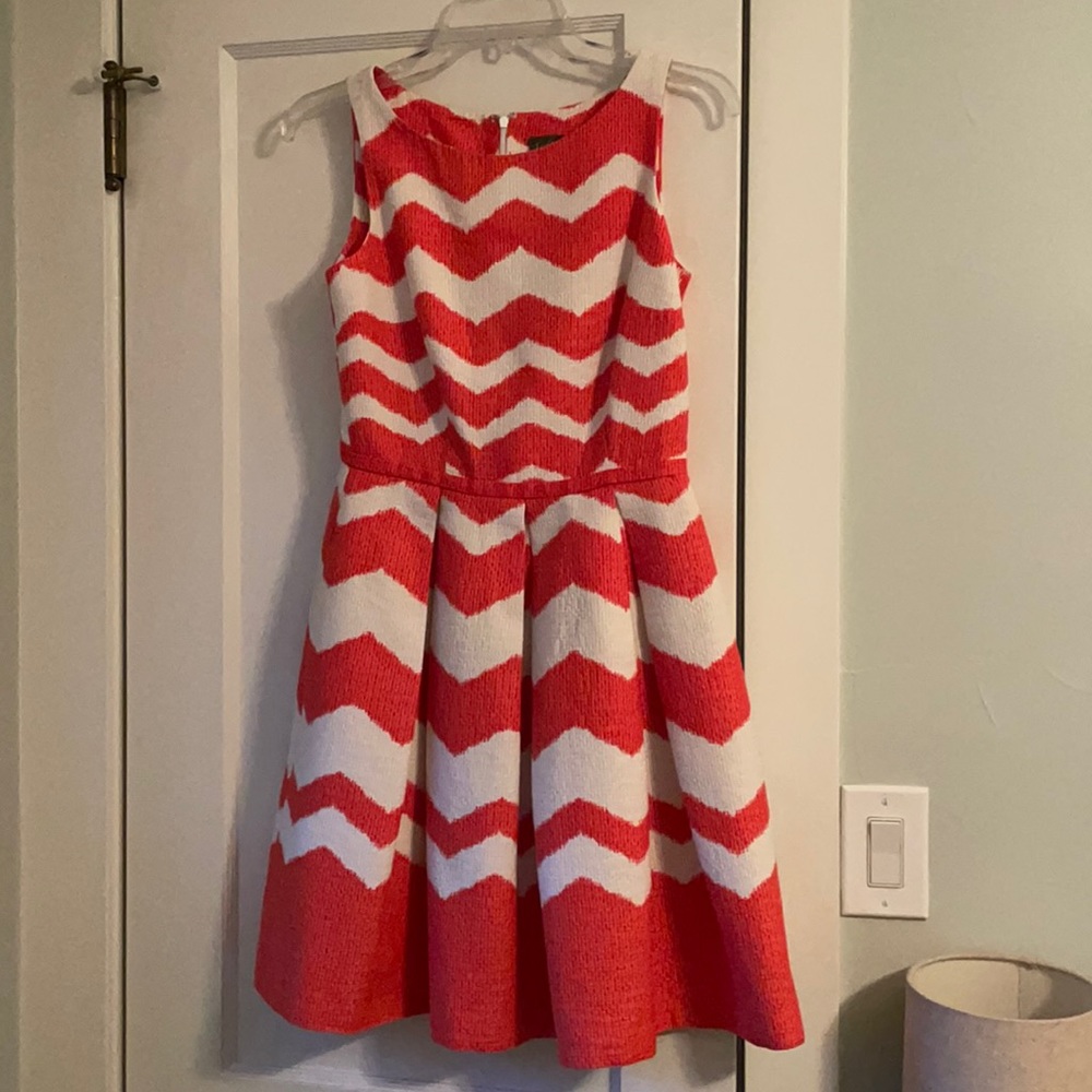 Orange and White Dress by Taylor